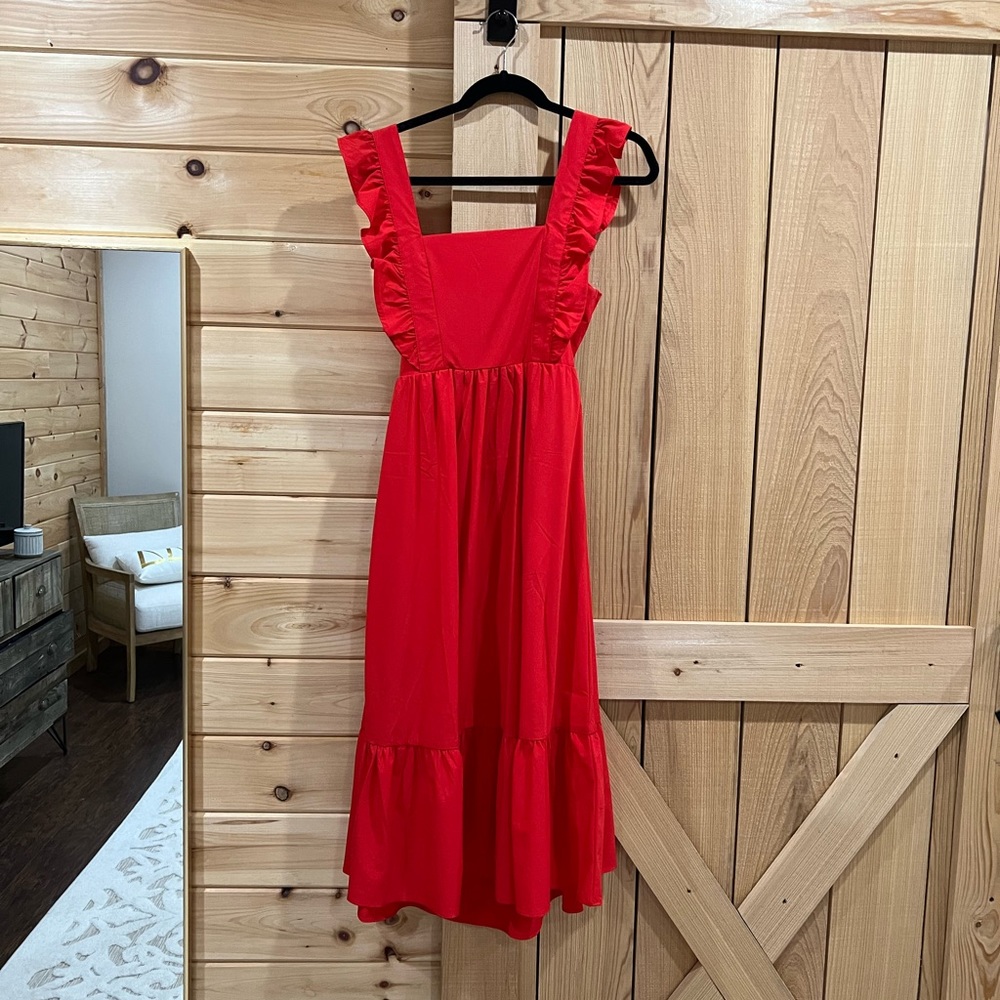 Red Ruffle Dress